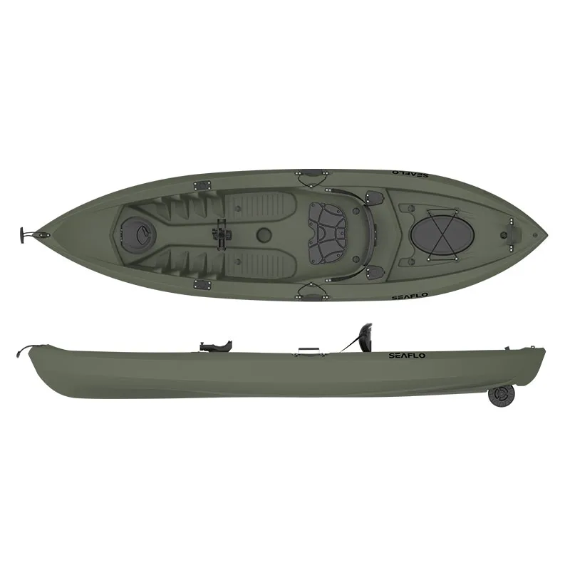 Fishing Equipment Us - Hdpe-プラスチック製のカヤック,フロントとリアの収納コンパートメントを備えたボート,釣り用,1人用,10フィート