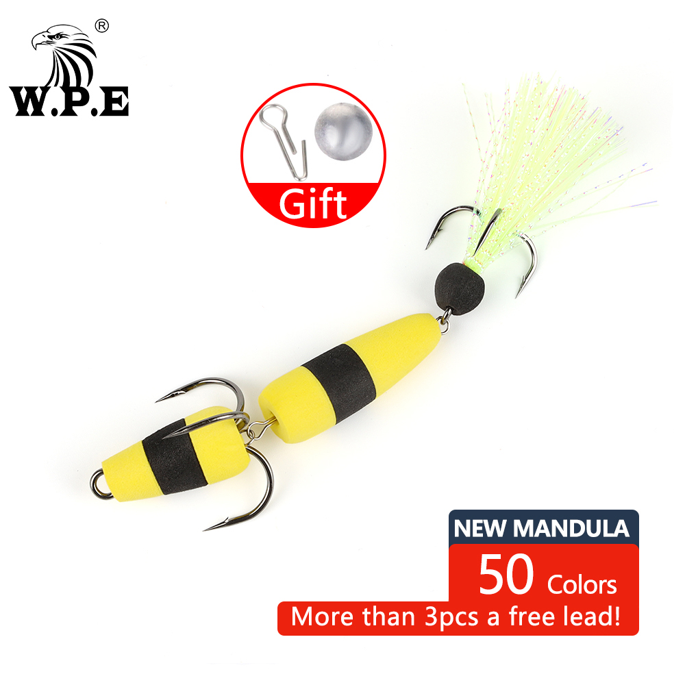 Fishing Equipment Brands - W.P.E 真新しいマンデュラ 50 色サイズ L バスルアーソフトフィッシングバスルアー密度フォームスイムベイト