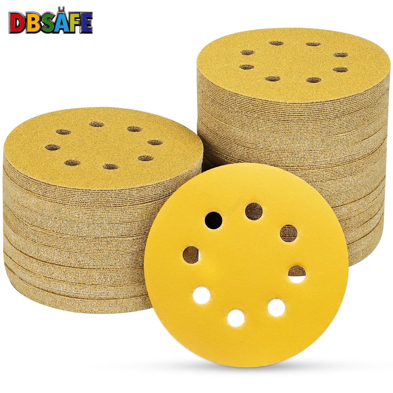 Circle Hook Set - 10-100 個 5 インチ 8 穴サンディングディスク