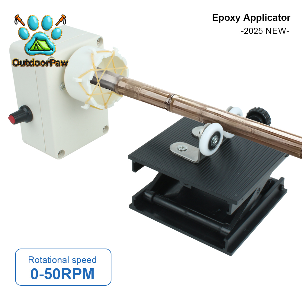 Fishing Equipment Us - DIY釣り竿巻線機器 調整可能 0-50RPM ワイヤーラッピングマシン 釣り竿エポキシ樹脂コーティングマシン