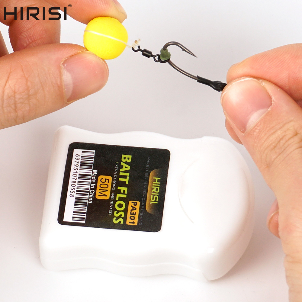 Fishing Equipment And Accessories - ヒリシ 50m カープフィッシング ベイトフロス グリップス UP