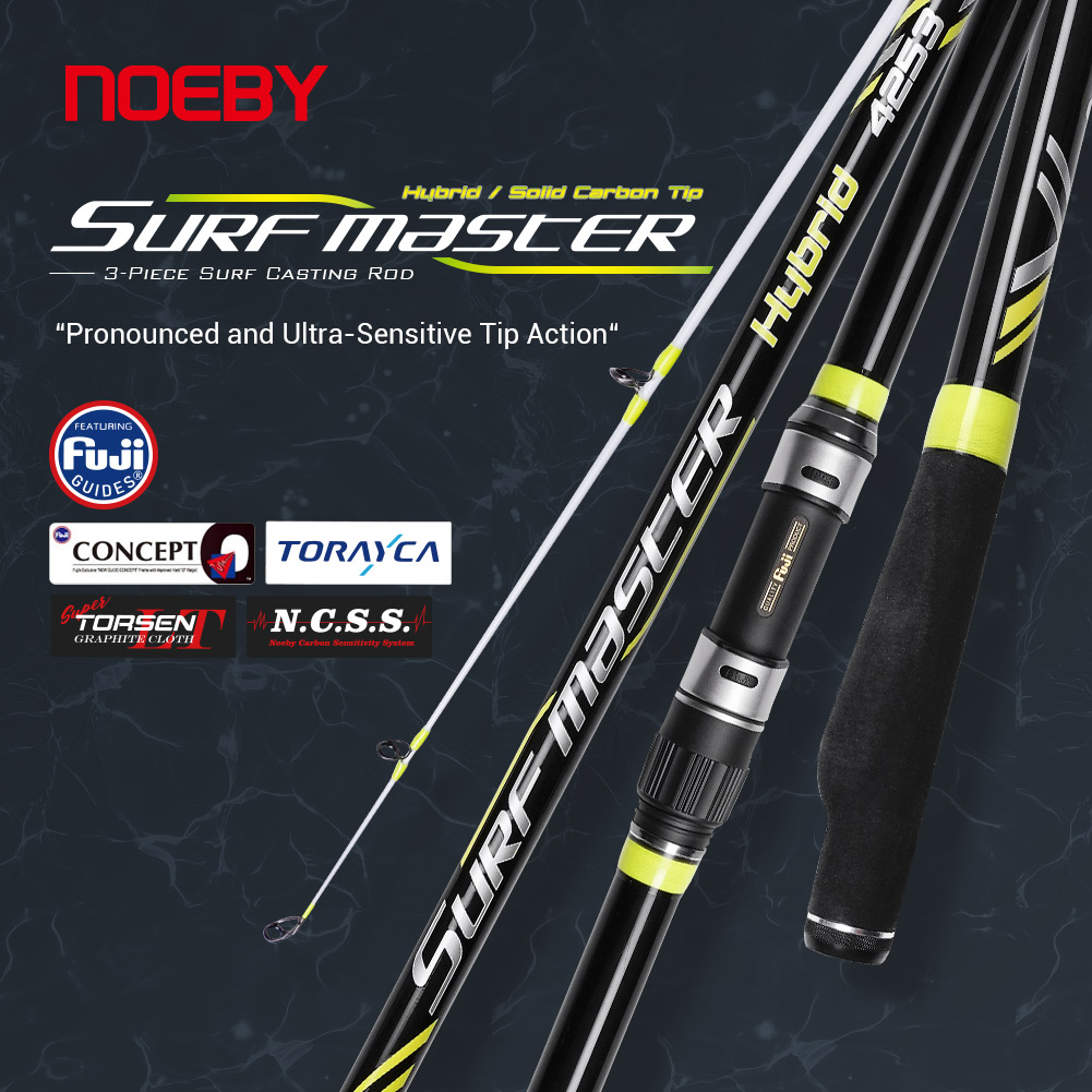 Fishing Equipment Brands - NOEBY サーフキャスティング釣竿 4.25 メートル 3 セクションソリッドカーボンチップフジガイド