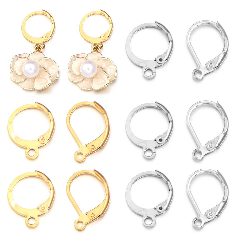 Circle Hook Set - 20 ピース/ロットステンレス鋼耳フックラウンドイヤリングフックイヤーワイヤー DIY ジュエリーメイキング用イヤリング所見用品アクセサリー