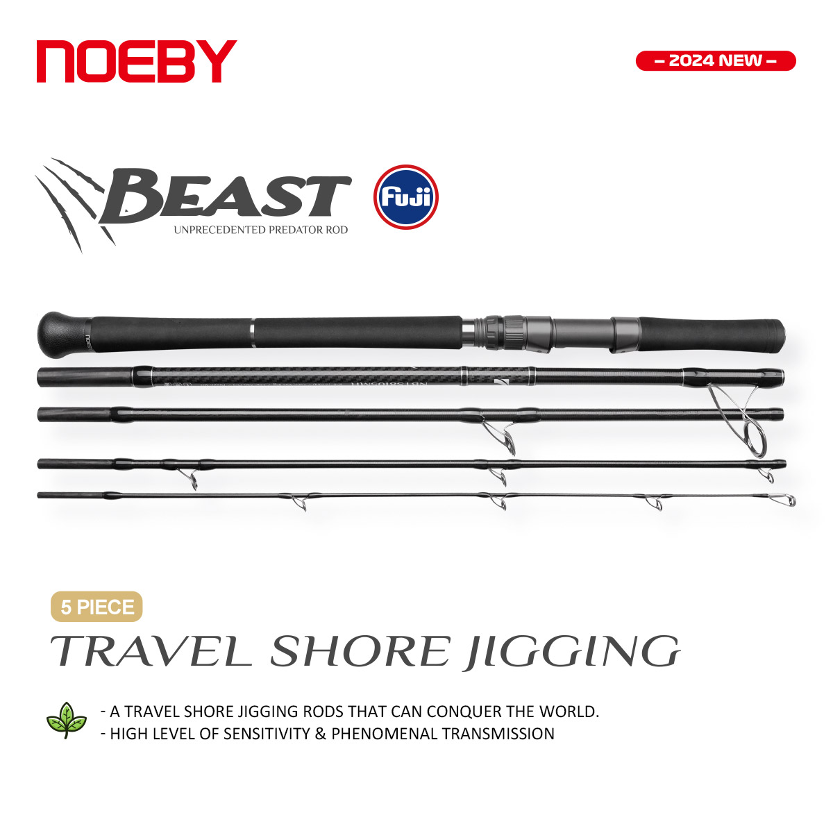 Fishing Equipment Brands - ノエビー ビースト トラベル ショアジギングロッド 2.9m 5ピース