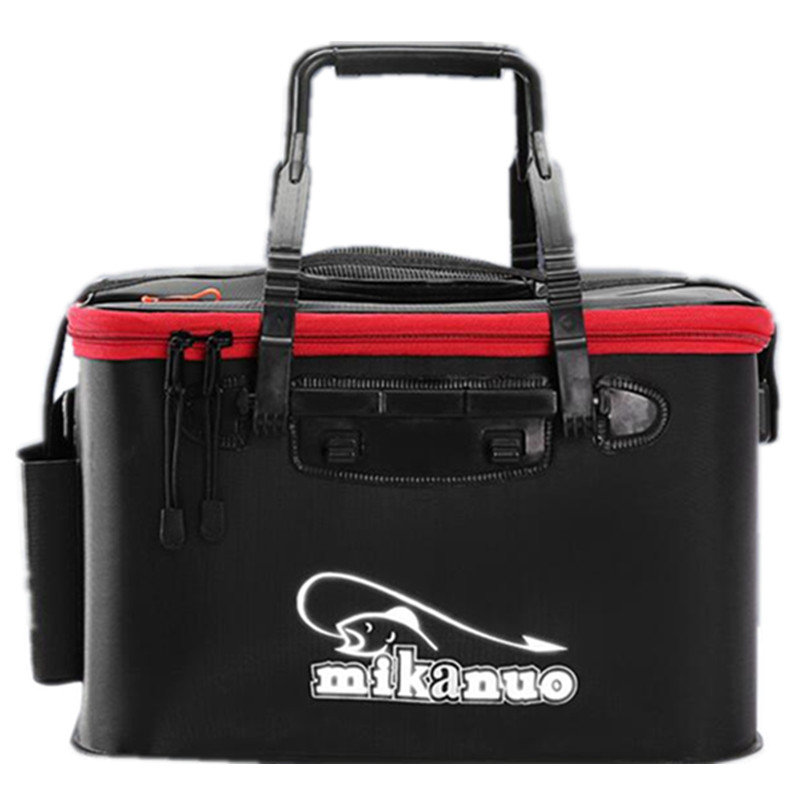 Fishing Equipment Us - 折りたたみ式厚手耐摩耗性EVA釣りバケツ活魚タンク酸素ポンプ付き屋外スポーツ釣りタックルボックス機器