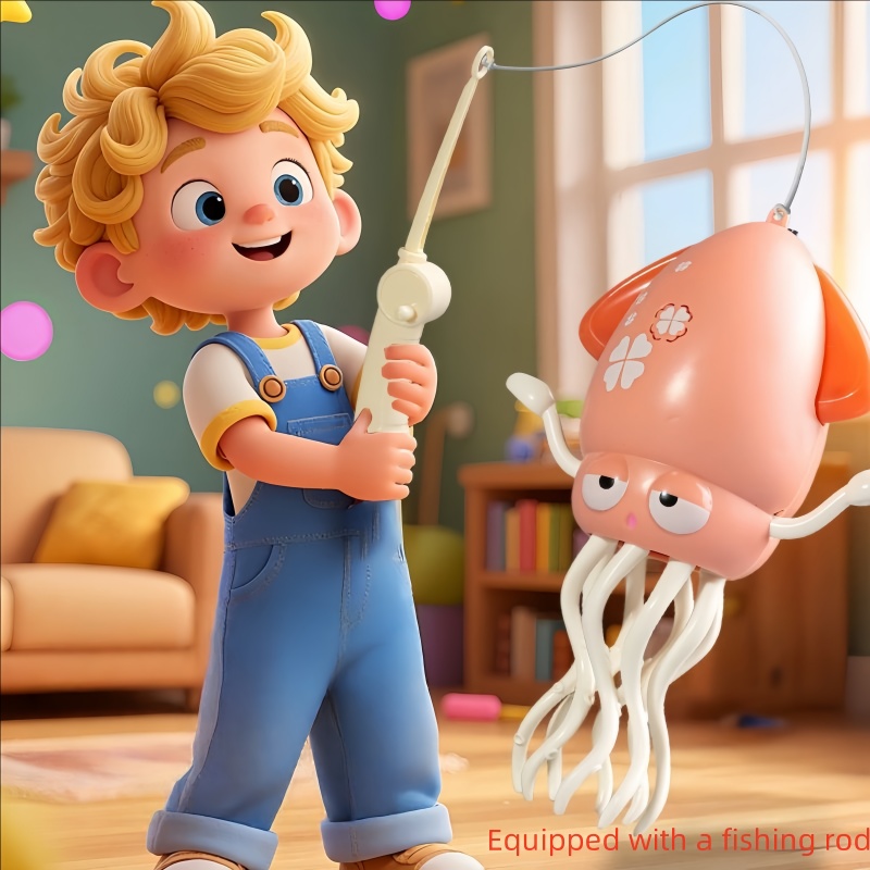 新しいユニークな魔法の踊るタコ 電動イカ 感覚と回避機能付き - Fishing Equipment For Kids のレビューと価格