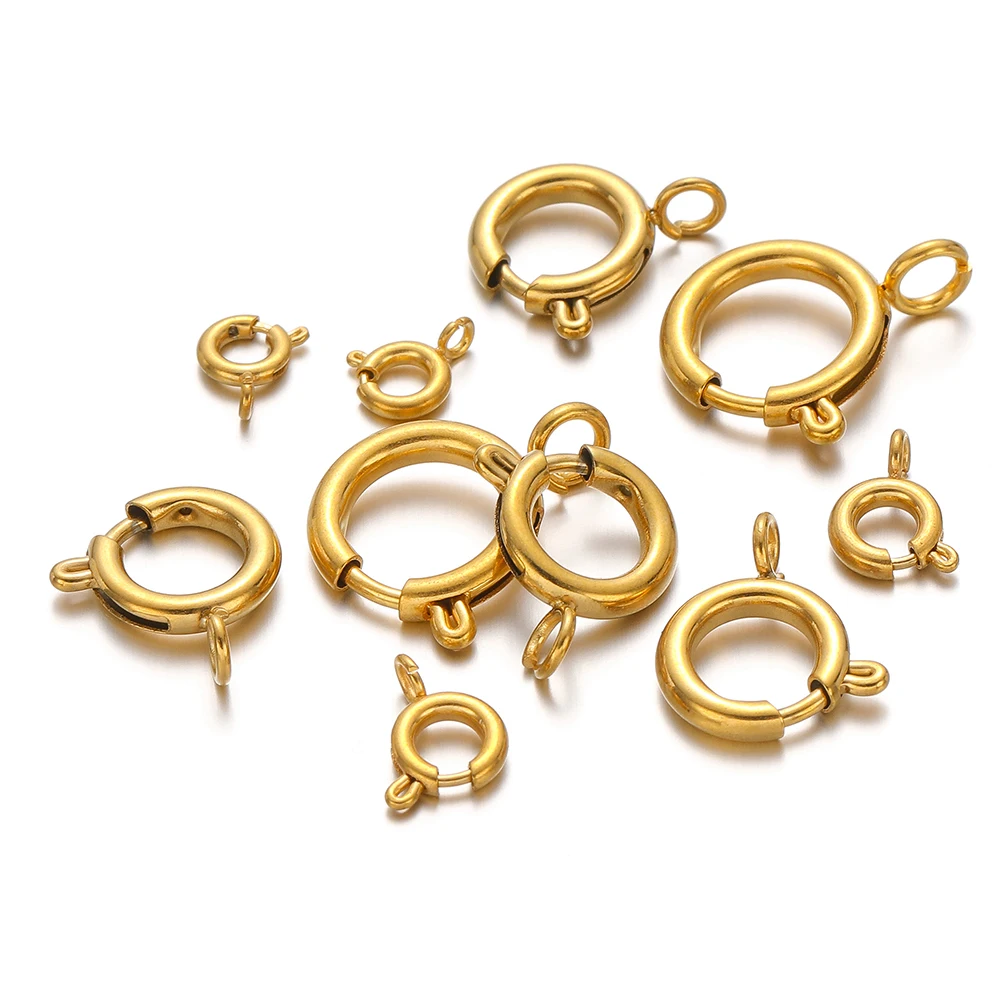 10個入り ステンレス製 スプリングリングクラスプ ラウンド - Circle Hook Set のレビューと価格