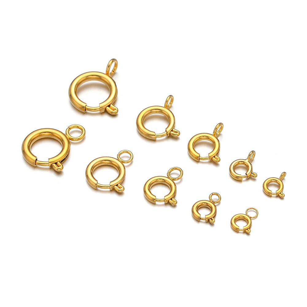 10個入り ステンレス製 スプリングリングクラスプ ラウンド - Circle Hook Set のレビューと価格
