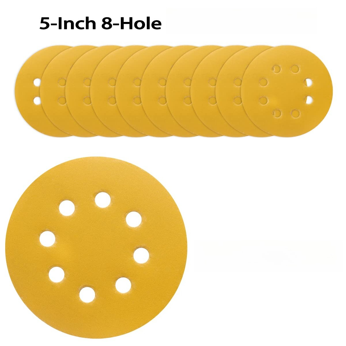 10-100 個 5 インチ 8 穴サンディングディスク 4 - Circle Hook Set のレビューと価格