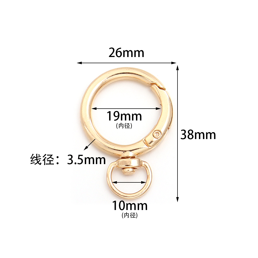 10個入り 丸型回転合金ロブスタースプリングクラスプ 開閉式 - Circle Hook Set のレビューと価格