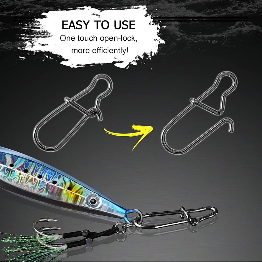 50 個クランクベイトスナップステンレス鋼デュオロックルアー - Fishing Equipment And Accessories のレビューと価格