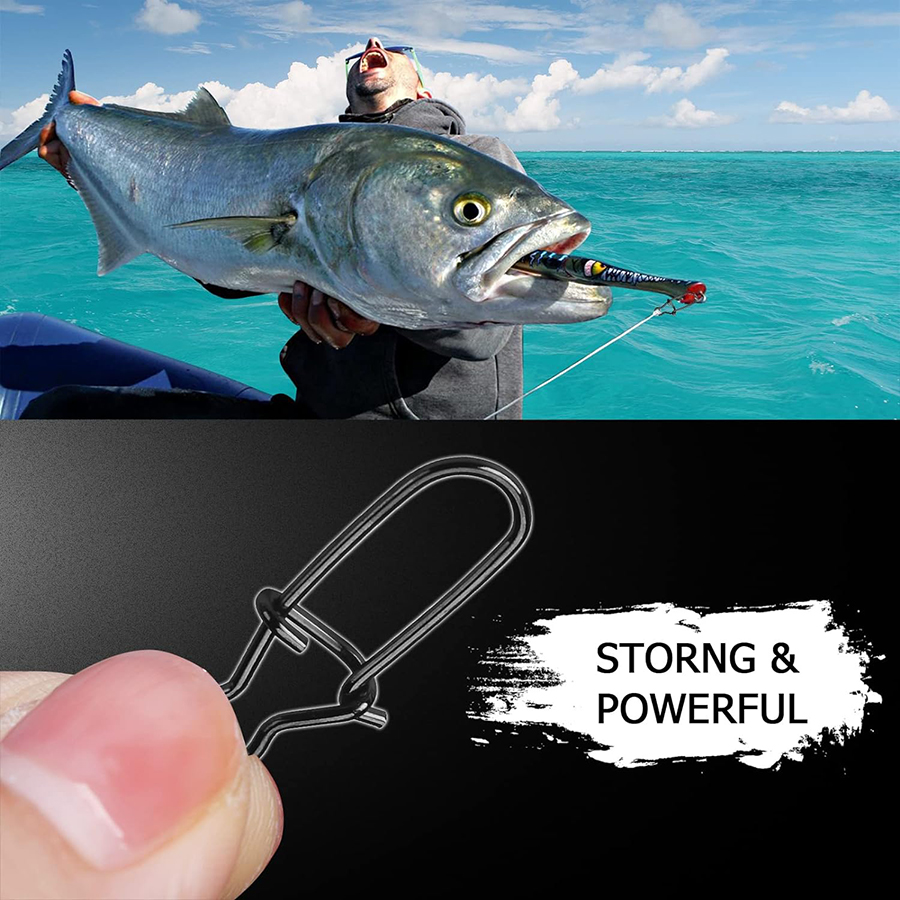 50 個クランクベイトスナップステンレス鋼デュオロックルアー - Fishing Equipment And Accessories のレビューと価格