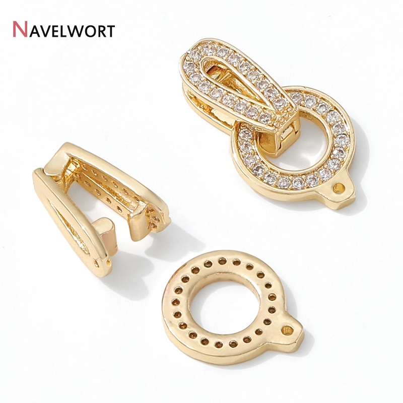 1/2/3 個 14K ゴールドメッキラウンド真鍮ジルコンブ - Circle Hook Set のレビューと価格