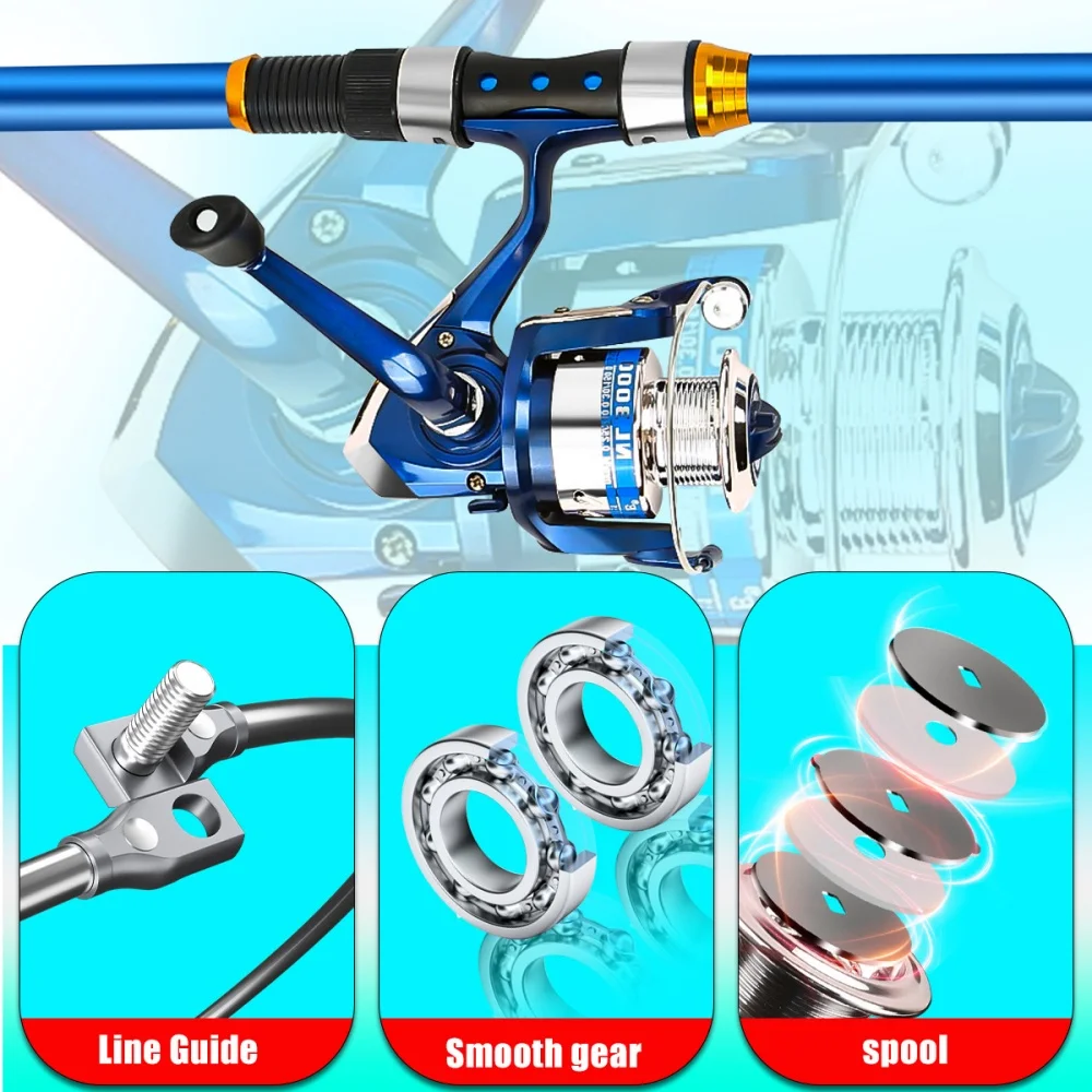 2.1-3.6M 伸縮式ガラス繊維釣竿セット リール & ア - Fishing Equipment For Kids のレビューと価格