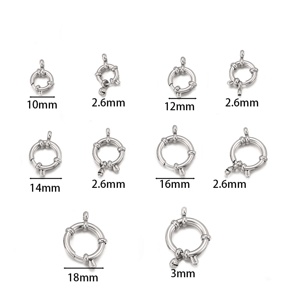2 個のステンレス鋼ラウンドスプリングクラスプフックブレスレ - Circle Hook Set のレビューと価格