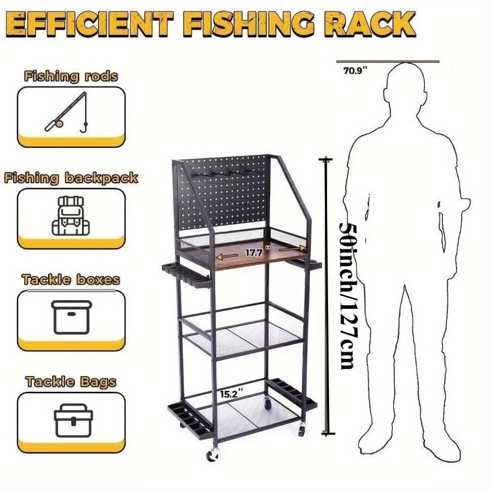 ガレージ用釣り竿ホルダー、ペグボードフック付き12本用釣り竿 - Fishing Equipment And Accessories のレビューと価格