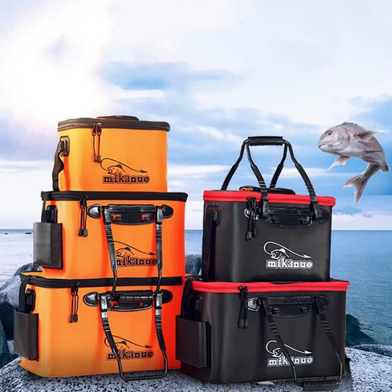 折りたたみ式厚手耐摩耗性EVA釣りバケツ活魚タンク酸素ポンプ - Fishing Equipment Us のレビューと価格