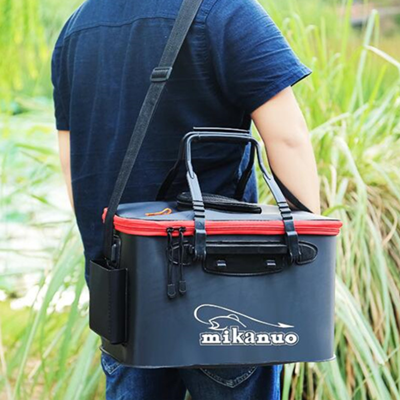折りたたみ式厚手耐摩耗性EVA釣りバケツ活魚タンク酸素ポンプ - Fishing Equipment Us のレビューと価格